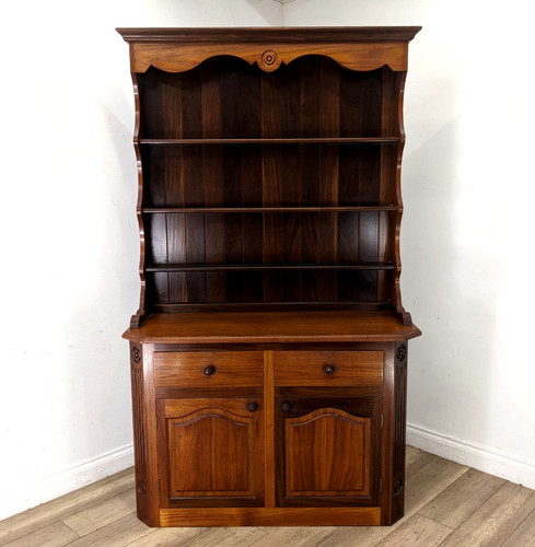 Dresser large walnut display - dresser,